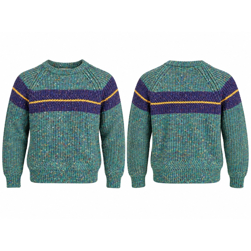 Vintage 90s Nuovo New Forces Wool Blend Sweater Mens M Coogi Style Speckled